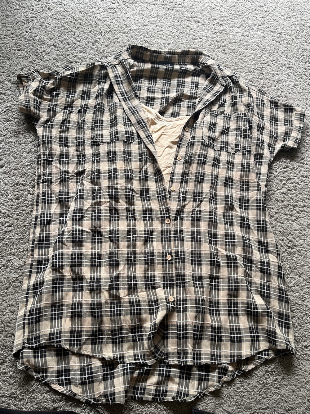 Vici plaid shirt dress